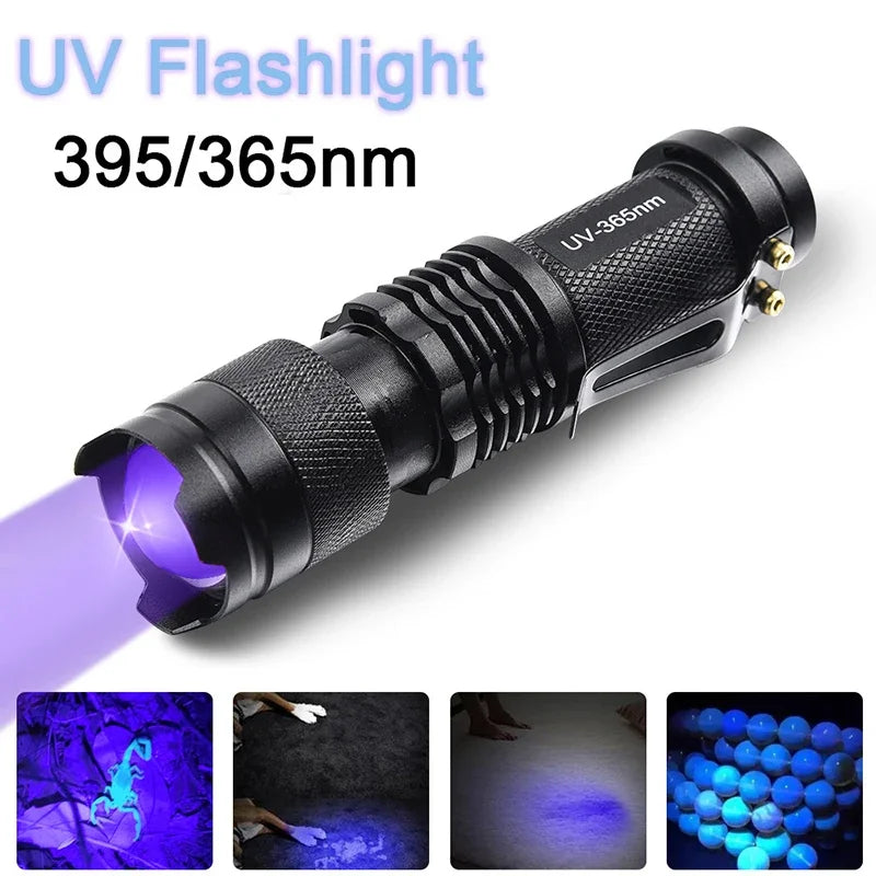 WINDFIRE Lampe Torche UV 365nm Lumière Noire Rechargeable 30W - Détection Urine & Résine